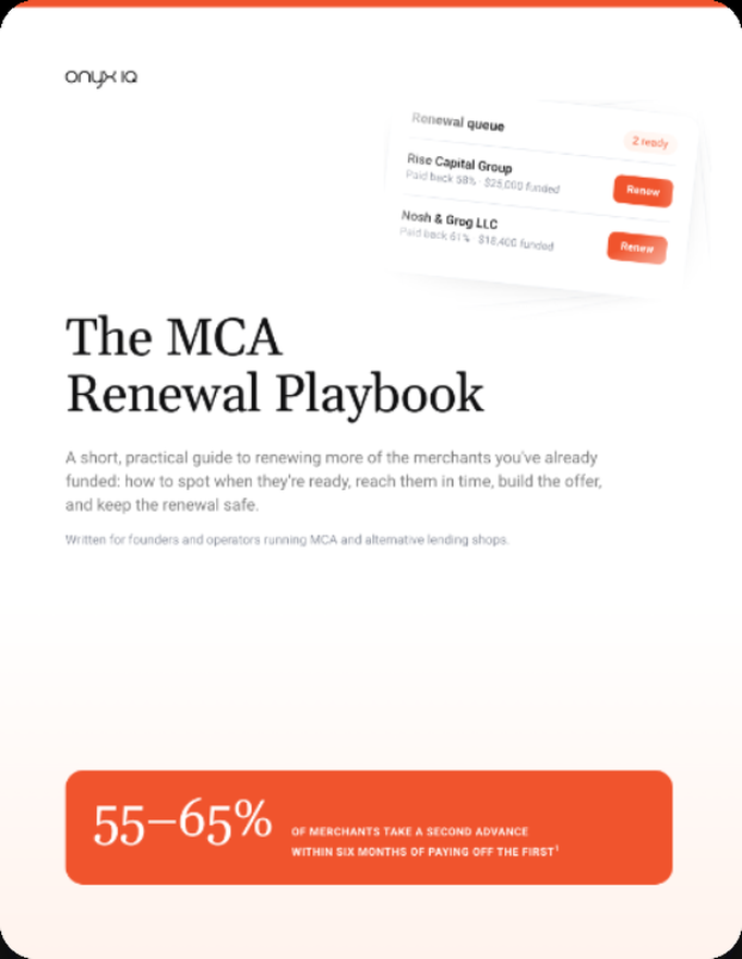 The MCA Renewal Playbook cover